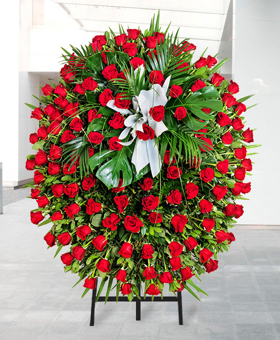 Rosas para Funerales de Santa Coloma, Corona de Flores expresar Condolencias