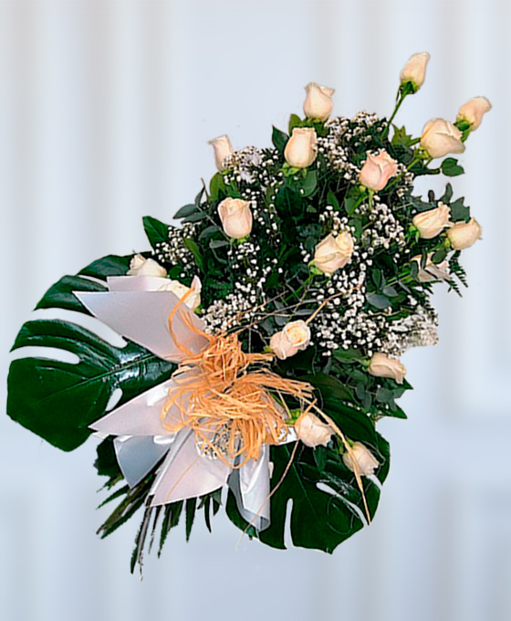 Envío de rosas blancas al tanatorio